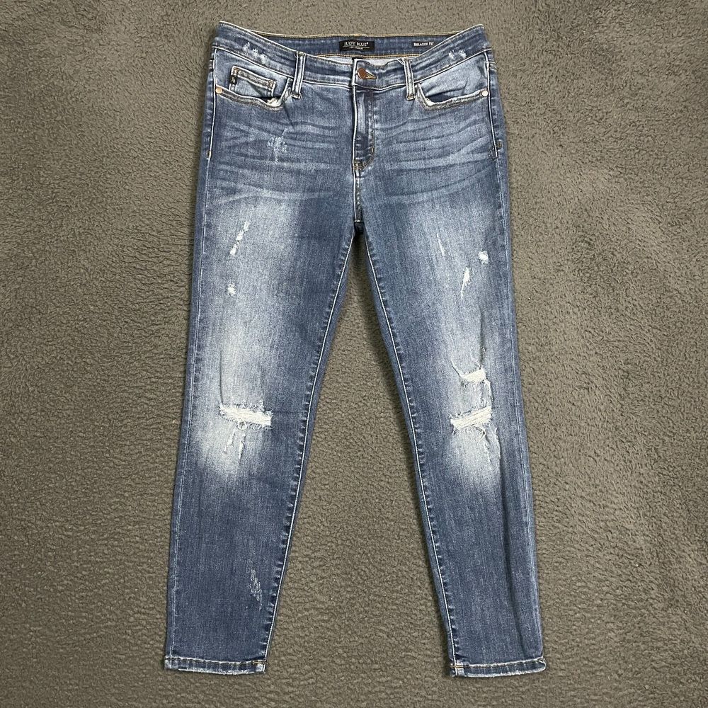 Judy Blue Jeans Womens 32 Blue Denim Pants Relaxed Fit Stretch Casual 32x26